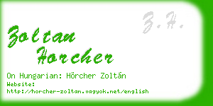 zoltan horcher business card