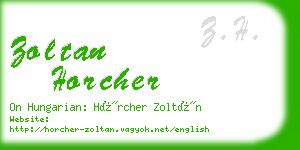 zoltan horcher business card